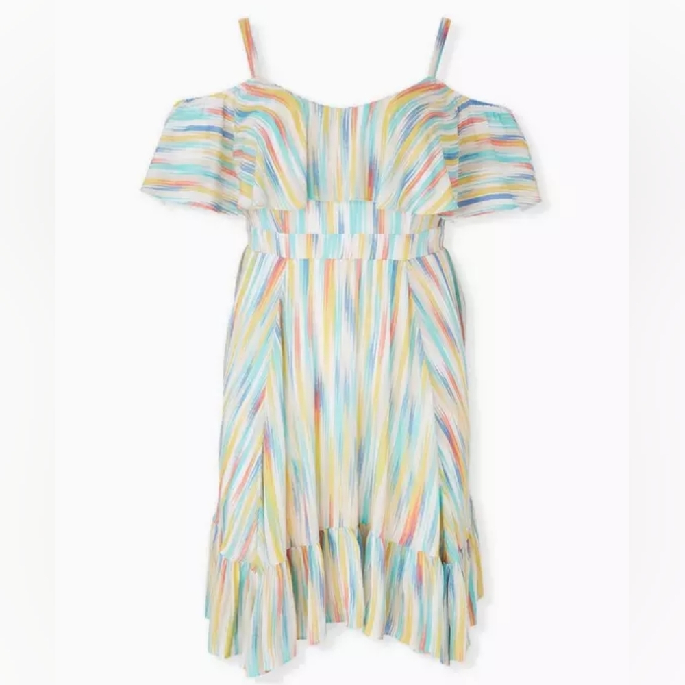 Mini Gauze Cold Shoulder Skater Dress Size 2